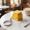 Handheld Clicker Toy Cheese Fidget Keychain 3D Printed Stress Relief Fun Gift for Coworkers Party Favors Focus And Concentration Aid
