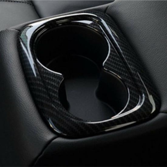 For Honda Civic 2016-2021 Rear Water Cup Holder Cover Trim Carbon Fiber