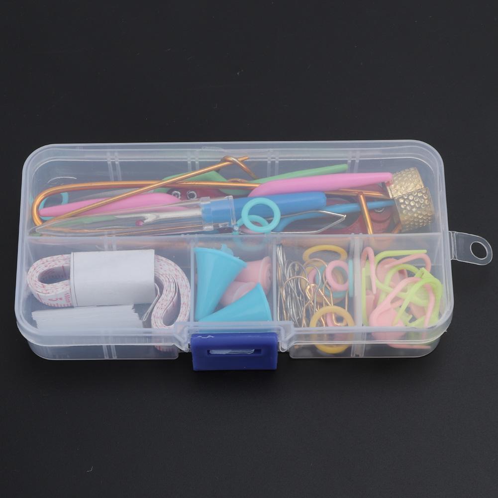 Kit Artigianato Fai da Te Punti Maglia Ferri Uncinetto Marcatore Metro Accessorio Cucito