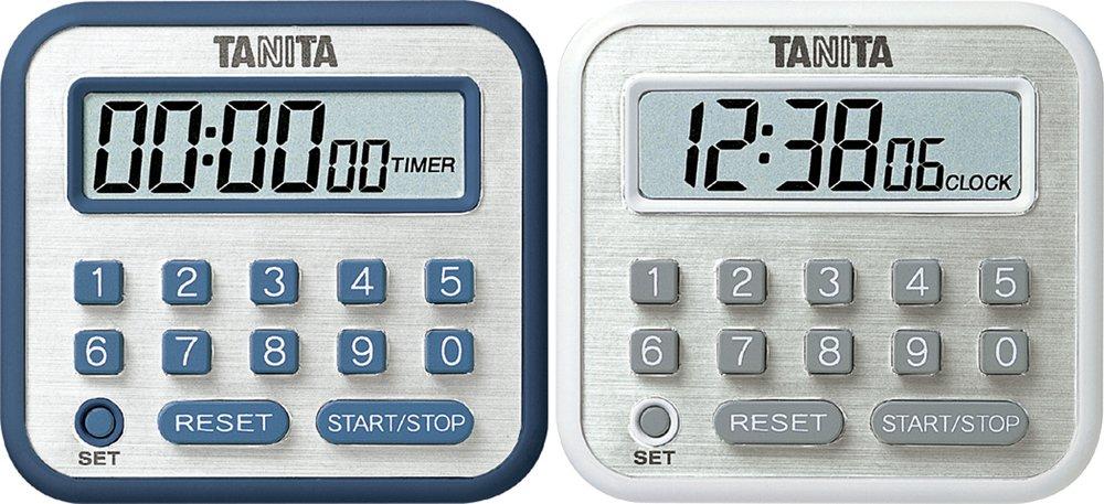 Tanita WH Timer with Magnetic 100 Ideal for Research and Experiments TD-375 Keypad, Hours, White,