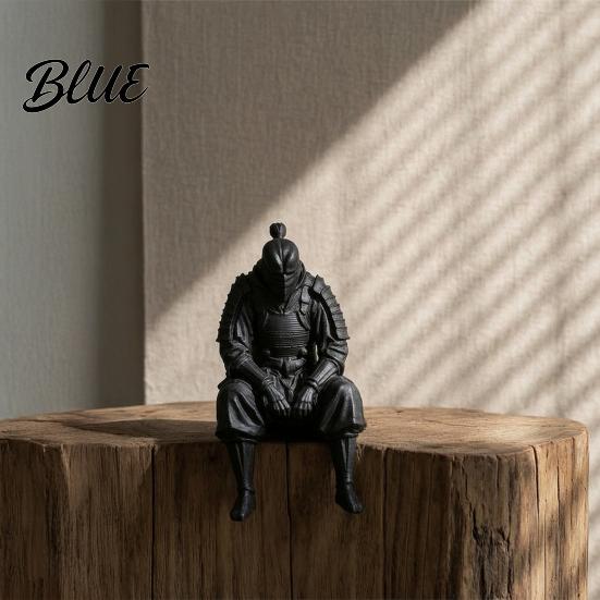 Collectible Warrior Figurines 3D Printed Contemplative Figurine Seated Edge Sitting Statue Miniature Figures Desktop Ornament for Home Office Shelf