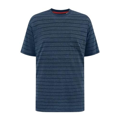 Duke Mens Dingle 1 D555 Striped Jacquard Kingsize T-Shirt