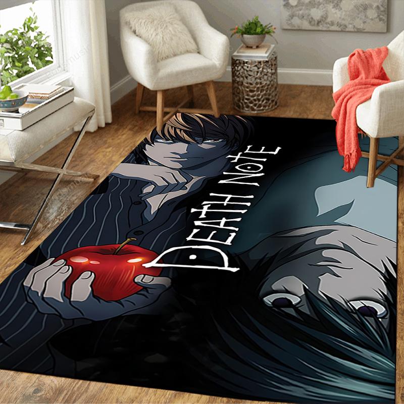 1Pc Death Note Mystery Rug, Office Carpet Indoor Outdoor Doormat, Non-Slip, Comfortable, Living, Christmas Halloween, Xmas Gift Y1473