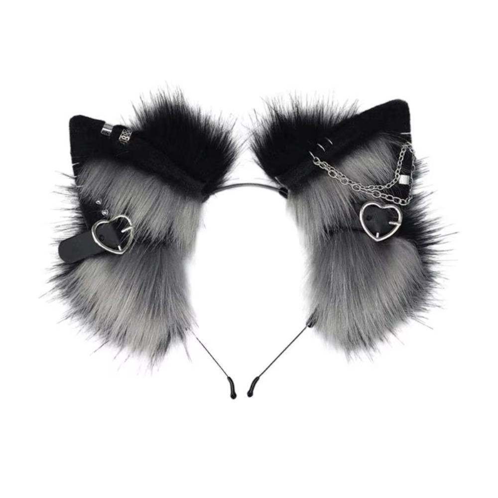 Hairpin Plush Headband Belt Halloween Cosplay Costume Fashion Cat Ear Lolita Hair Band  Girls