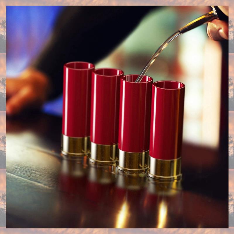 2025 Trend 4PCS 12 Gauge Shot Glasses Tequila Shot Glass Durable Easy To Use 9.2 X 3.2 X 3.6Cm