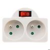 16A Biplite Power Strip + Front Switch - White - Zenitech