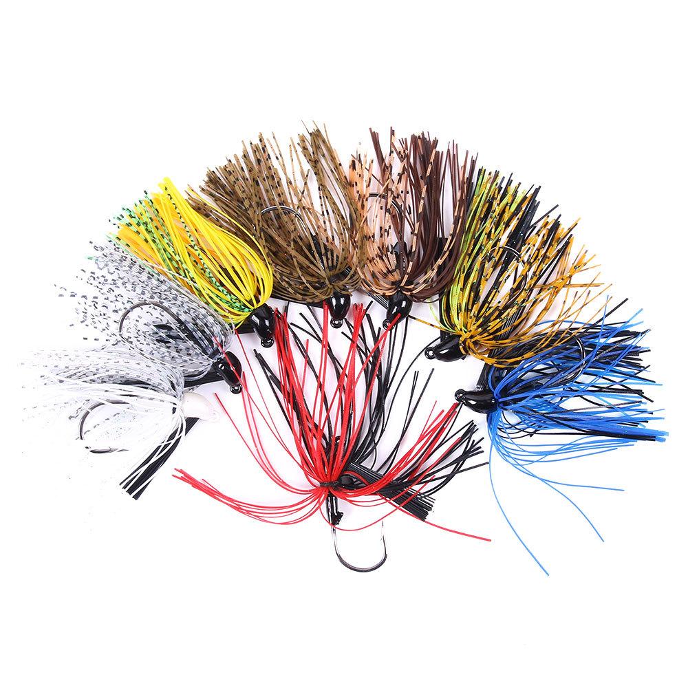 1PC Fishing Lure 10g Head Metal Bait With Rubber Skirt Artificial Wobbler Buzzbait Jigging Lure Spinner Bait Fishing Stuff