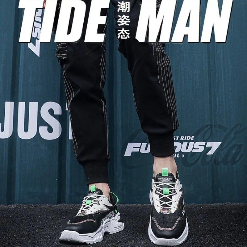 Sapatos casuais de plataforma masculinos, tênis respiráveis da moda, malha de verão, tênis de corrida all-match, sapatos de elevação, tênis masculino