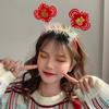 Cartoon 2024 Happy New Year Headband Red Hairband New Year Headdress Lovely Dragon Headband  Girl