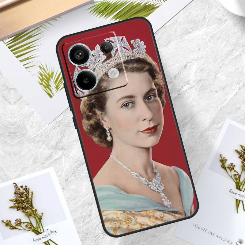 Queen Elizabeth II Case For Xiaomi Redmi Note 13 Pro 12 11 10 9 9S 10S 11S 12S Cover For Redmi 12C 9C 10C 13C