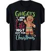 Men'S Funny Gingerbread Christmas T-Shirt - "Gingers for Life" Slogan & Gingerbread for Man Graphic, Loose Fit Short Sleeve Retro Holiday Party