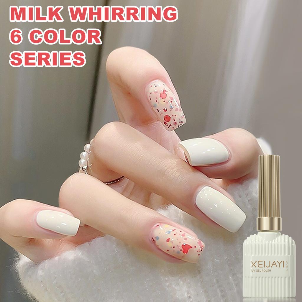 Pastel Gel Nail Polish Spring Summer Macaron Candy Starlight Fragments Soft Gel Polish Semi-permanent Varnish