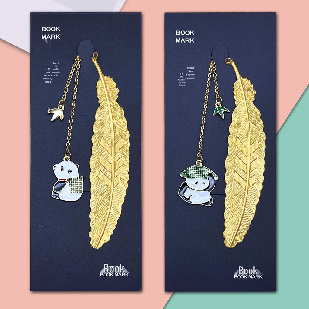 Elegant Metal Panda Bookmark Gift Box - Chinese Style for Teacher's Day, Graduation & Birthdays