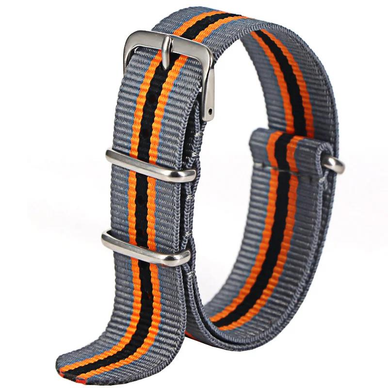 Sport Nylon Watch Band for Women&Men Watch Strap 18mm 20mm 22mm Army Sport Strap Fabric Nylon Watchband Buckle Belt