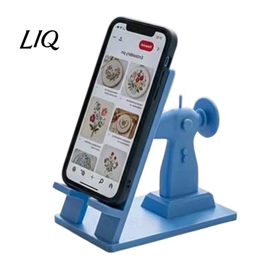 Video Tutorial Phone Holder Sewing Machine Stand, Vintage Mini Desk for Cell Phone, Retro Stand 3D Printed Hands-Free Tutorials, Unique Gift Crafters