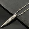Bestseller Europeo: Collana con Ciondolo Proiettile in Acciaio Inossidabile per Uomo