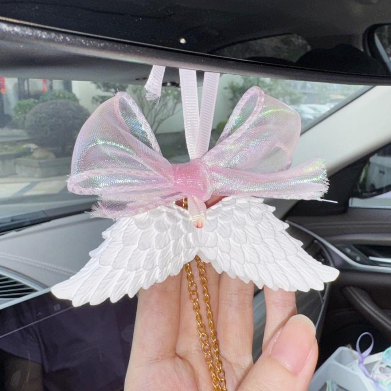 1pcAngel Wings Car Air Freshener Hanging Decoration Bathroom Bedroom Wardrobe Aroma Plaster Pendant Diffuser Stone Wedding Gift