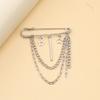 Modern Chain Lapel Pin Ornament Statement Style Badge Chain Pendant Brooches