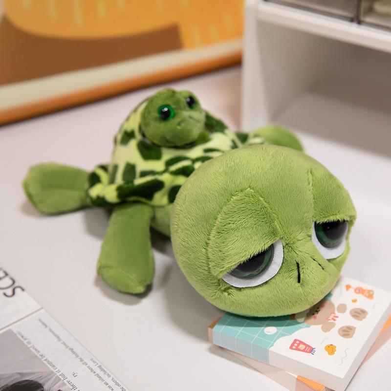 Cute Big-eyed Turtle Doll Plush Toy Little Turtle Mother and Child Turtle Doll Boy Soothing Doll