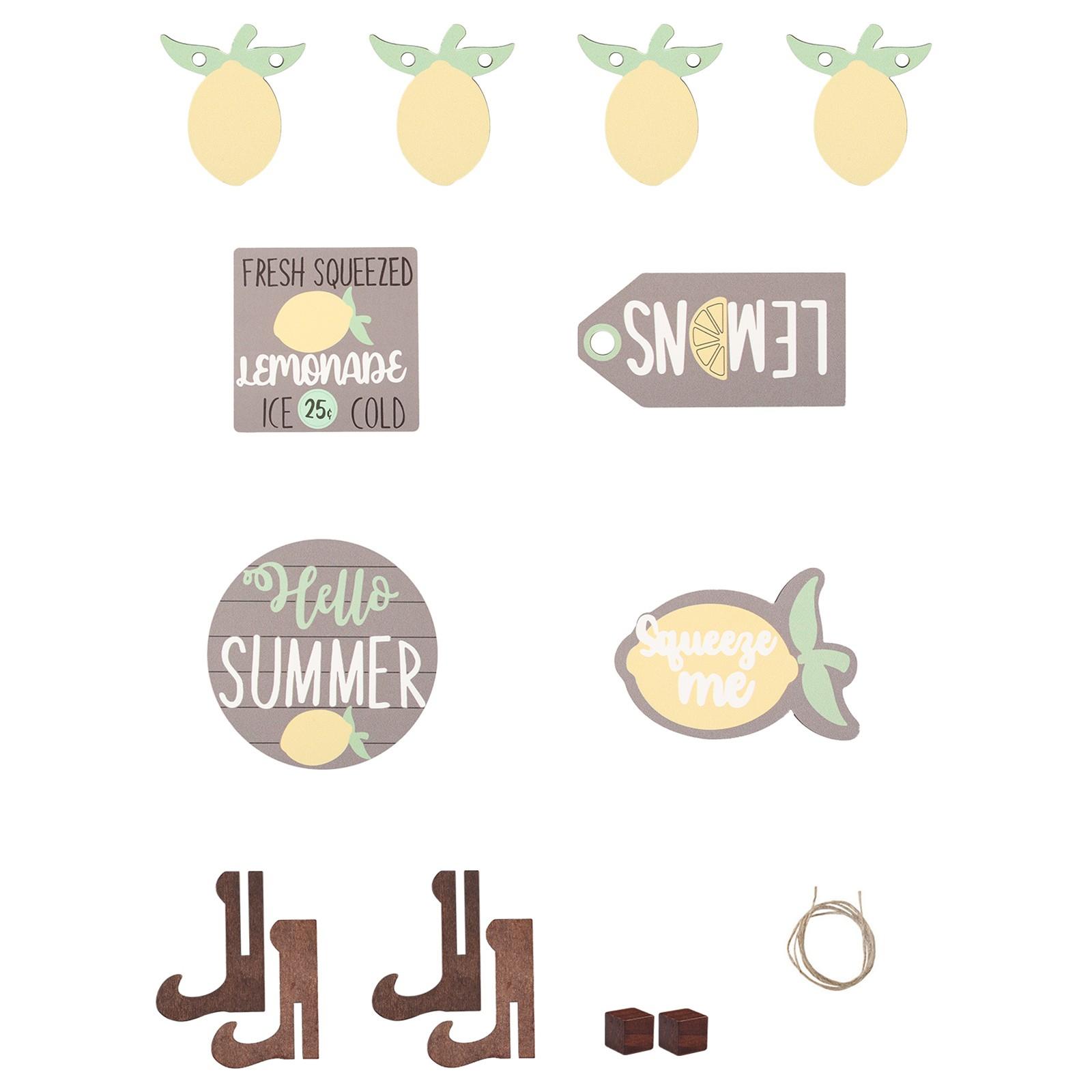 

Лимонный многоярусный поднос, украшение для деревянного весенне-летнего кухонного стола, желтый лимонный деревянный знак, центральный элемент стола для украшения домашней вечеринки One Size