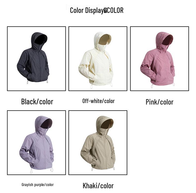 Herrjacka med huva och UV-skydd - Amerikansk stil sommarsolskydd is-silke för utomhuscamping 2025