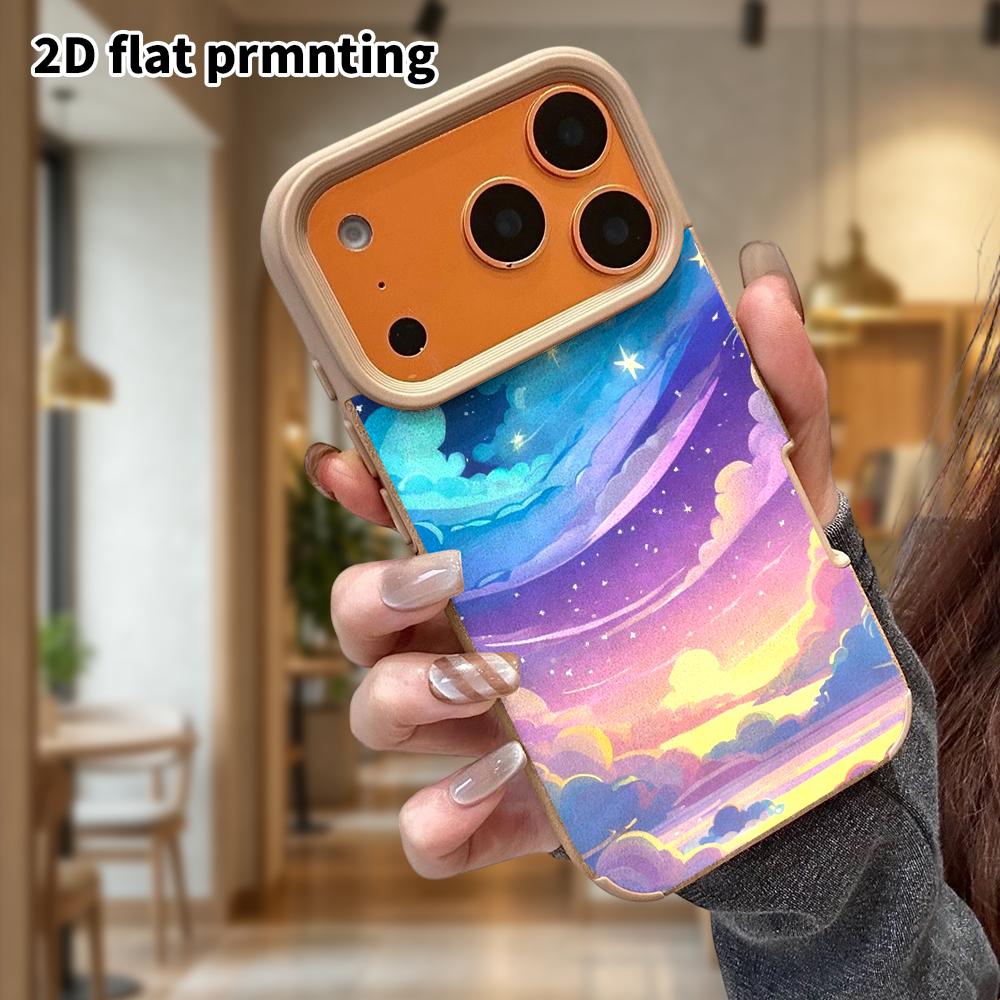 Phone Case: Lambskin 2D Flat Samsung Galaxy A34 A35 M05 M06 S20 S22 S21 FE Plus 5G Protective Case, Gradient Cloud Pattern, Christmas and Halloween Gi