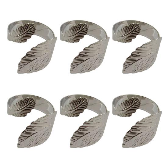 Leaf Napkin Rings Reusable Metal Napkin Holders Vintage Leaf Shaped Napkin Rings for Holiday
