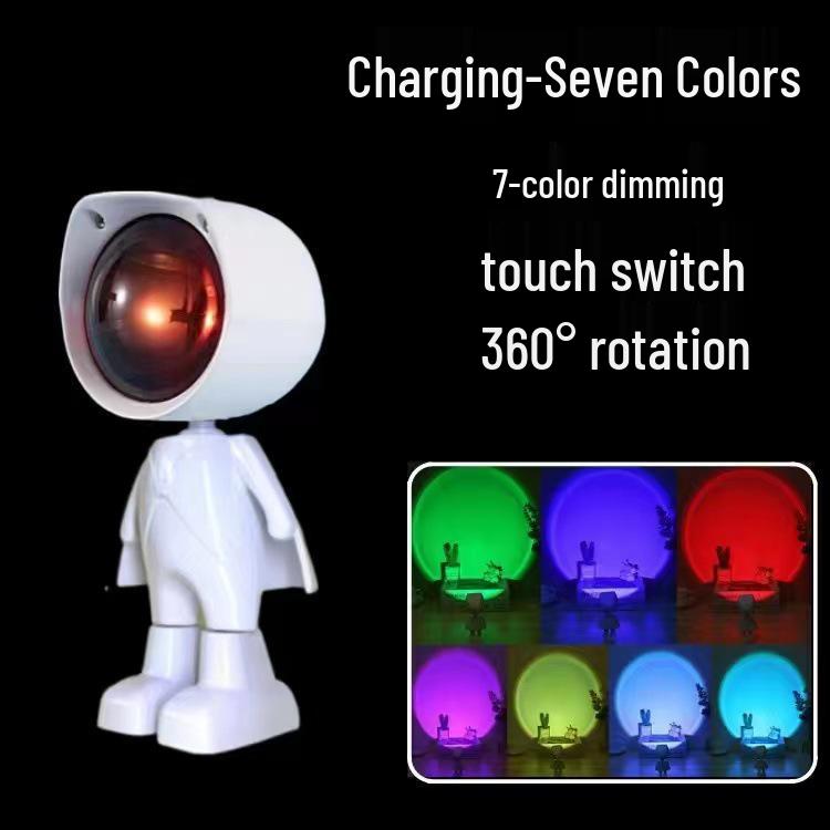 Astronauten-Sonnenuntergangs-Projektionslicht: Innenatmosphäre & Fotoverbesserung