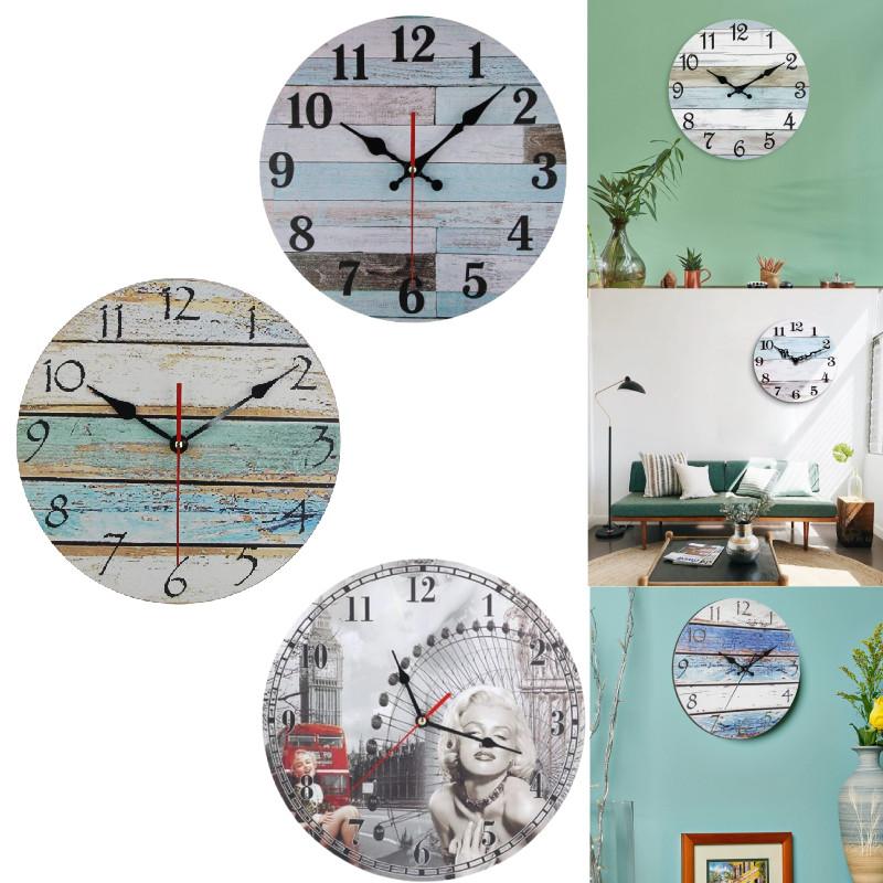 Monroe Maserholz Holz Wanduhr Mit Dekorativem Design Für Den Heimgebrauch