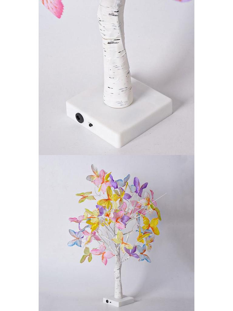 LED Birch Butterfly Tree Light - Colorful Christmas Ornament
