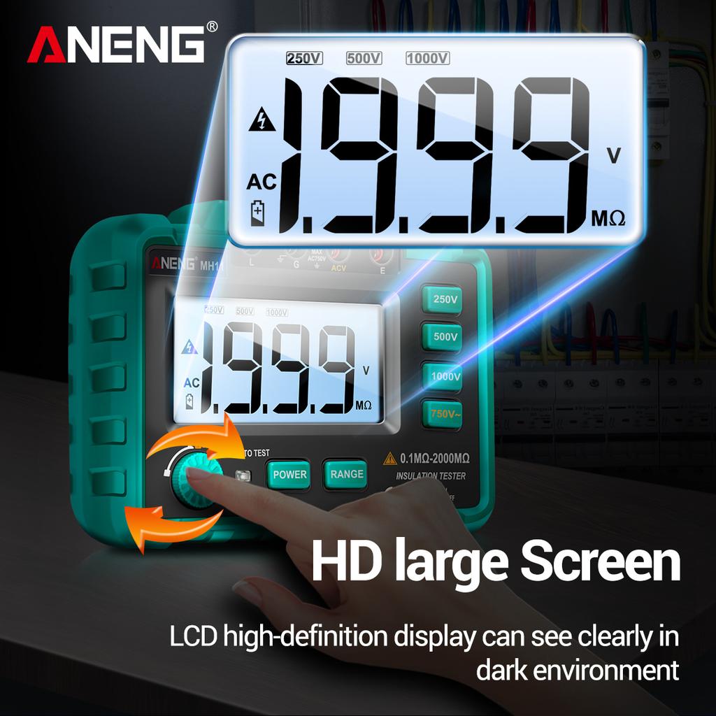 ANENG MH11 Megohmmeter Digital 500V High Voltage Electronic Shaking Table 1000V Electrician High