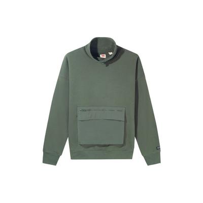 Levis Stehkragen Einfarbig Langarm Sweatshirt Herren Sweatshirt Grün A0752-0000