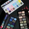 Dikalu 16 Farben Lidschattenpalette Professionelles Frauen Make-up Langanhaltend Perlmutt Glänzend Rosa Blau Grün Lidschattenpalette Glitzer