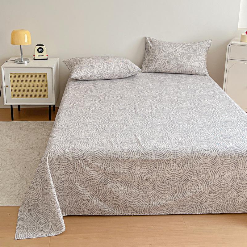 Cotton Polished Sheets Three-piece Set, Pure Cotton Student Dormitory Single Skin-friendly Sheets Three-piece Set