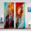 Colorful Gradient Rainbow Sheer Voile Curtain Triangle Geometric Window Tulle Curtains for Living Room Bedroom Kitchen Drapes