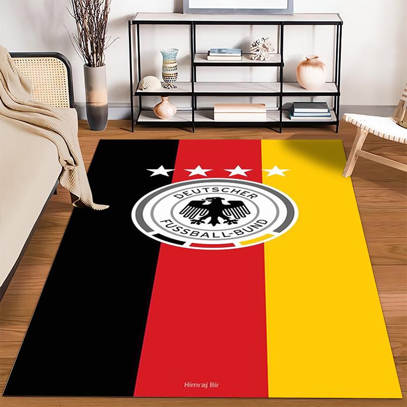 German Football Crest Design Rug Non-slip Rug Suitable for Living Room and Bedroom Sofas
