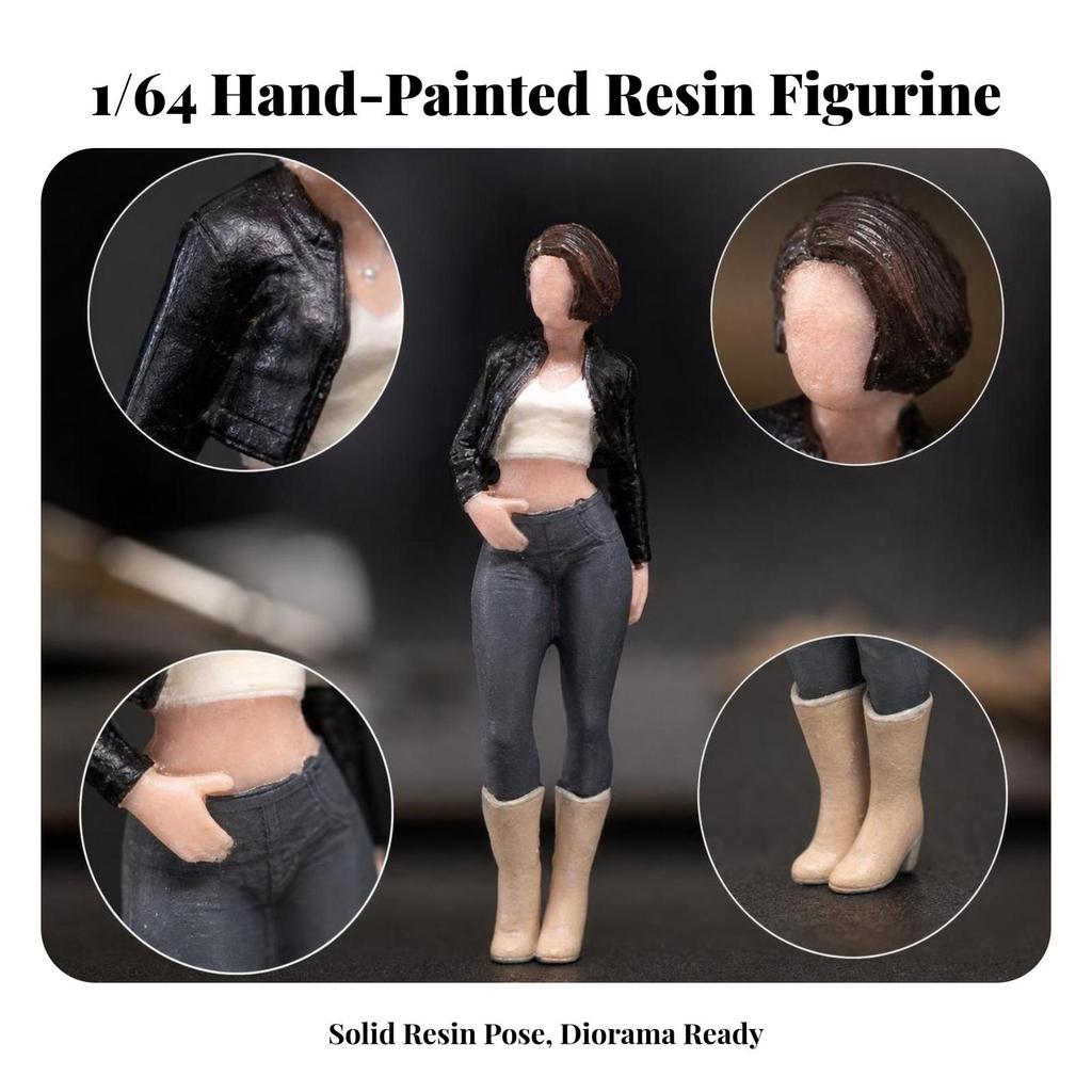 Miniature Figurine of a Woman Realistic Small for Dioramas