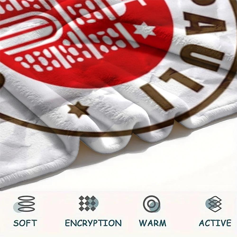 1PC Custom Name St.Pauli Patterned Flannel Blanket Suitable For All Seasons for Home Decor Warmth and Comfort Gifts Holiday Present