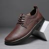 Men's Shoes 2025 Summer New Fashion Travel Dress Casual Leather Shoes Men's High Quality Large Size Gentleman Derby Shoes
