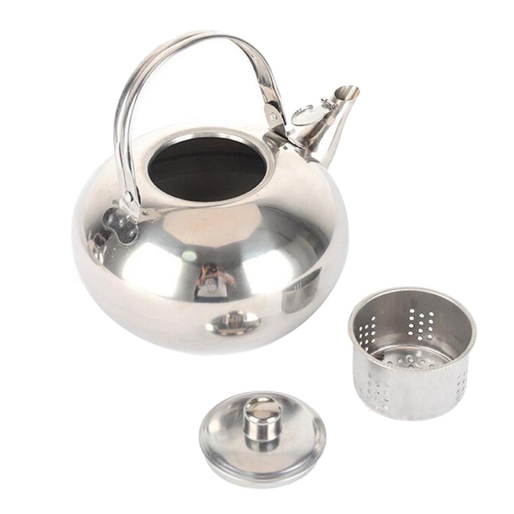 Pot With Tea Strainer Infuser Kitchen Stainless Steel 1.5L 2L