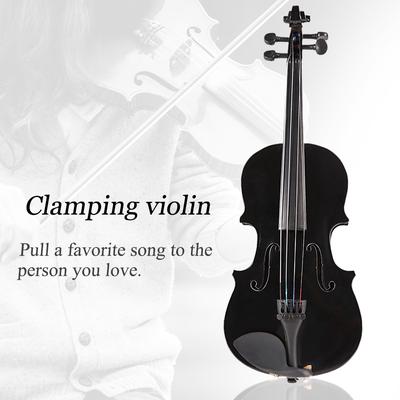1/8 Splint Bright Acoustic Violin Fiddle Kit Acoustic Violin Fiddle Beginner Kit Violin Bow Muffler Practice Kit for Beginner