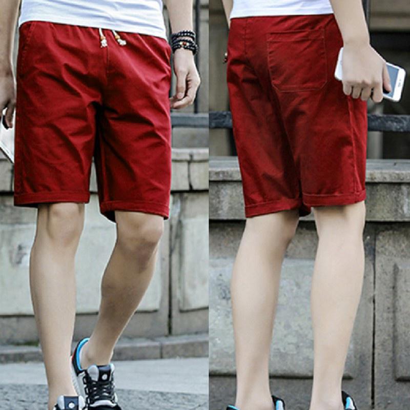 Men's Summer Mid-rise Straight Large Plus Size Casual Wild Five-point Pants