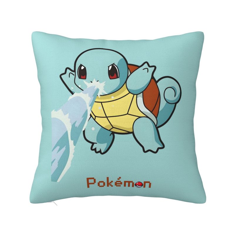 

Custom Modern Squirtles Anime Sofa Cushion Cover Polyester Play Game Throw Pillow Case 30cmx30cm