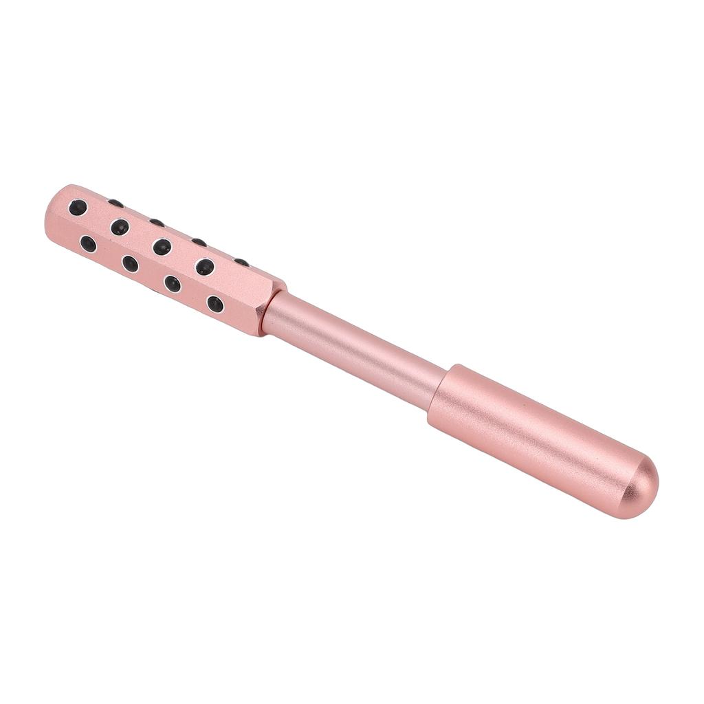 24 Stone Facial Roller 6 Sided Rotation Aluminum Alloy Beauty Sculptor Massage Roller for Eyes Neck Chin Chest