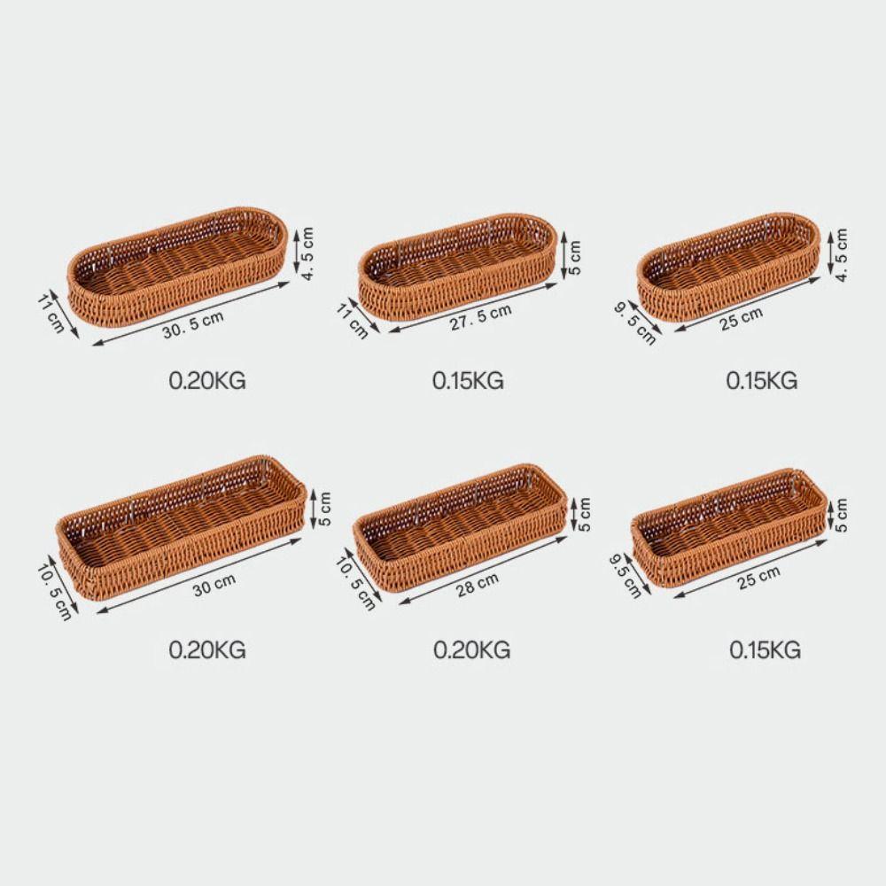 Panier Ménager à Pain Fruits Légumes Panier en Rotin Restaurant Service Table Présentoir