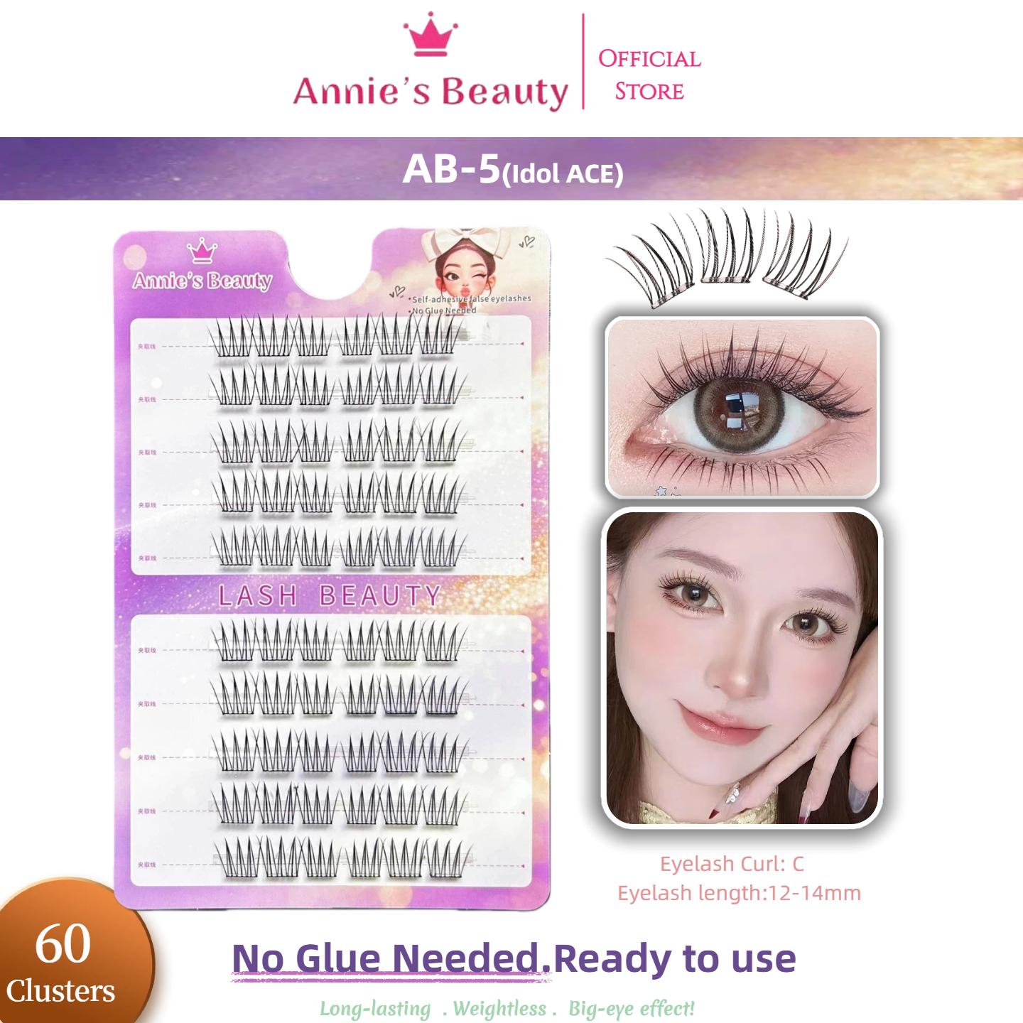 

100-240 Пучковые самоклеящиеся накладные ресницы, без клея, 11-16 мм, C+ изгиб, многоразовые, долговечные, водостойкие, ветроустойчивые, ленивые одинарные пучковые ресницы AB-7