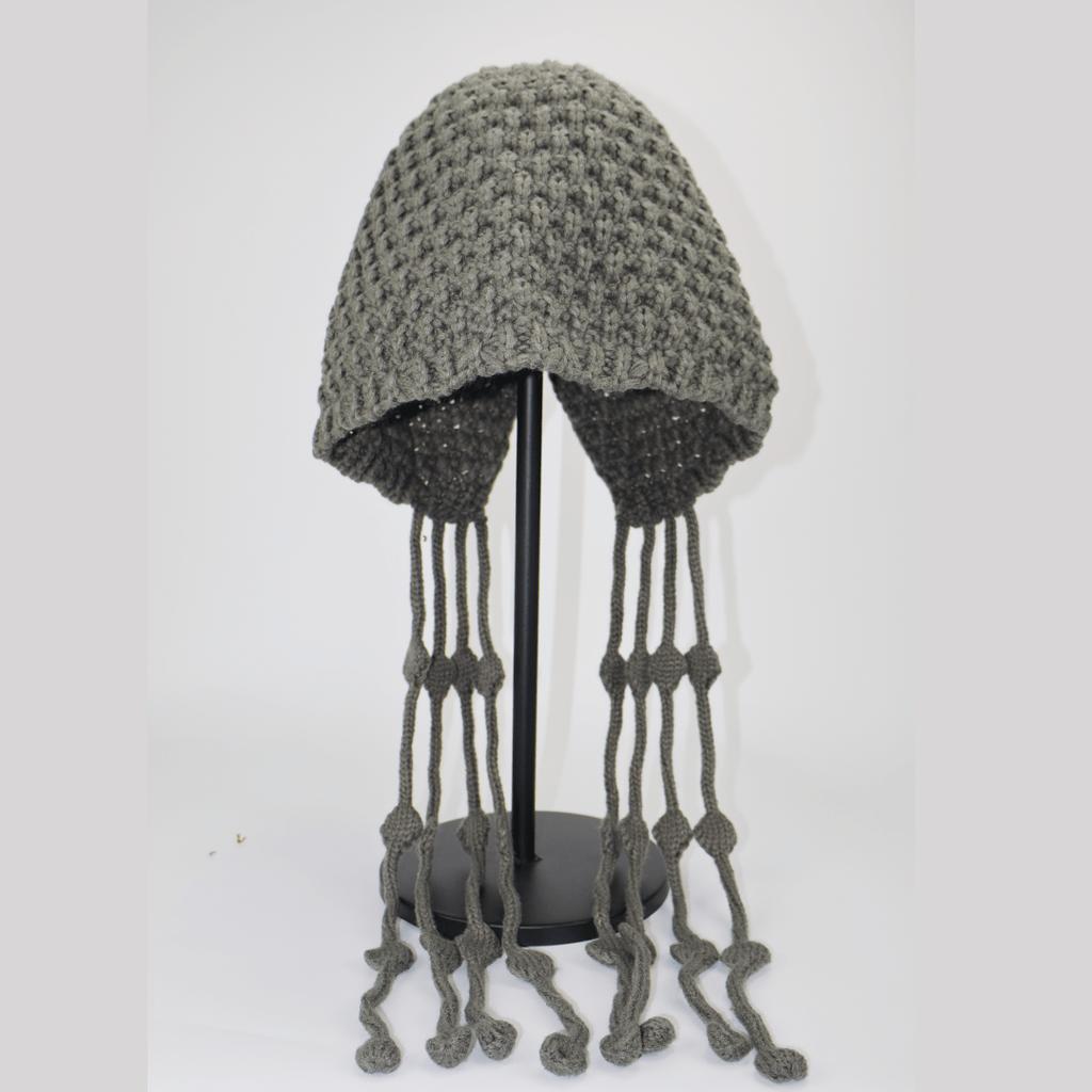 Good-looking Hat Handmade Pom Pom Beanie Hat with Tassels Thick Warm Head Wrap for Women Winter