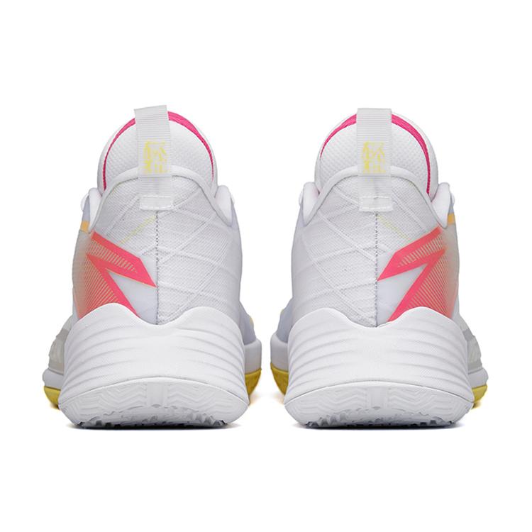 New Anta Light Horseman 3 Cushioning Anti Slip And Wear Resistant Low Top Basketball Shoes White Yellow Red 112221608-1