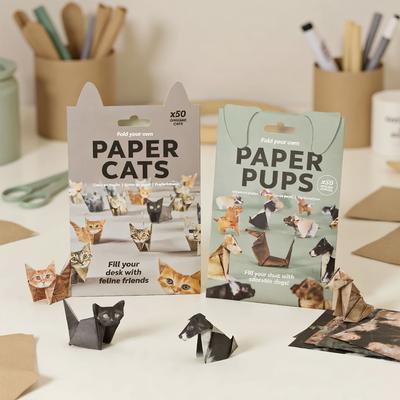 Nové Kreativní DIY Papírové Kočky 3D Ručně Vyráběné DIY Origami Papírová Kočka Pes Dinosaurus Skládací Zvířata Sada Skládacího Papíru Domácí Dekorace Dárek