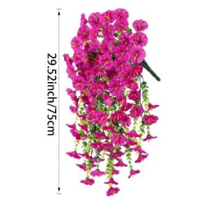 

Fake Morning Glory Hanging Flowers-Artificial Petunias Plants For Home Garden Wall Hanging Wedding Party Festival Decoration 1PCS